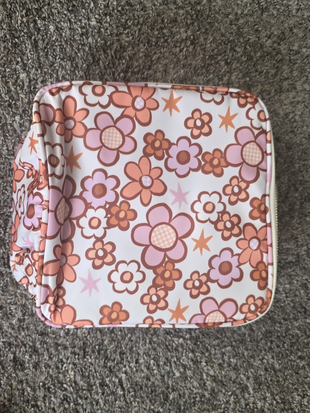 Floral Lunch Bag - Pink & Orange